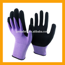 Flexible Nylon Latex Rubber Work Gloves Black Foam Latex Gloves